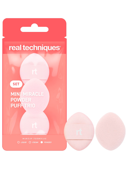 Real Techniques Mini Miracle Powder Puff Trio (Pufs Cipria)